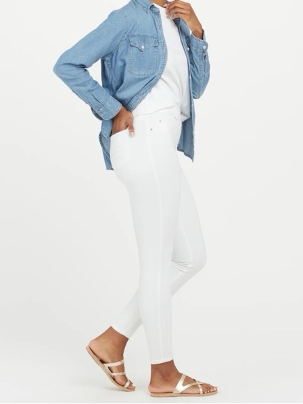 SPANX White Maternity High-Rise Skinny Jeggings